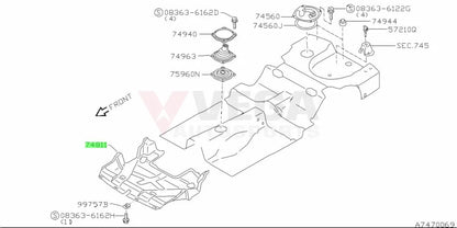 Lower Engine Cover To Suit Nissan Silvia S13 / 180Sx 75890-35F00 Exterior