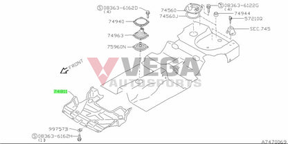 Lower Engine Cover To Suit Nissan Silvia S13 / 180Sx 75890-35F00 Exterior