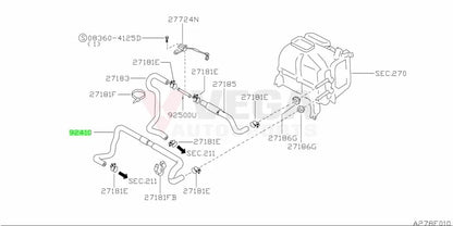 Lower Heater Hose to suit Nissan Skyline R32 GTR 92410-05U00 Cooling