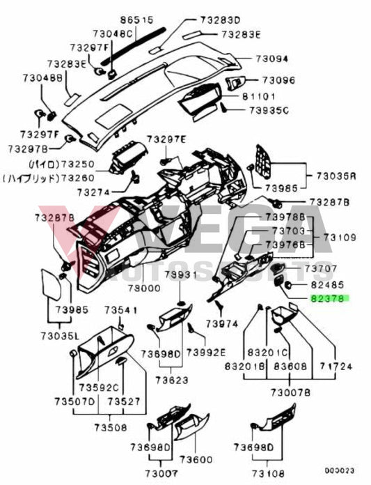 Lower Instrument Panel Switch Bezel To Suit Mitsubishi Lancer Evolution 7 / 8 9 Ct9A Mr402645
