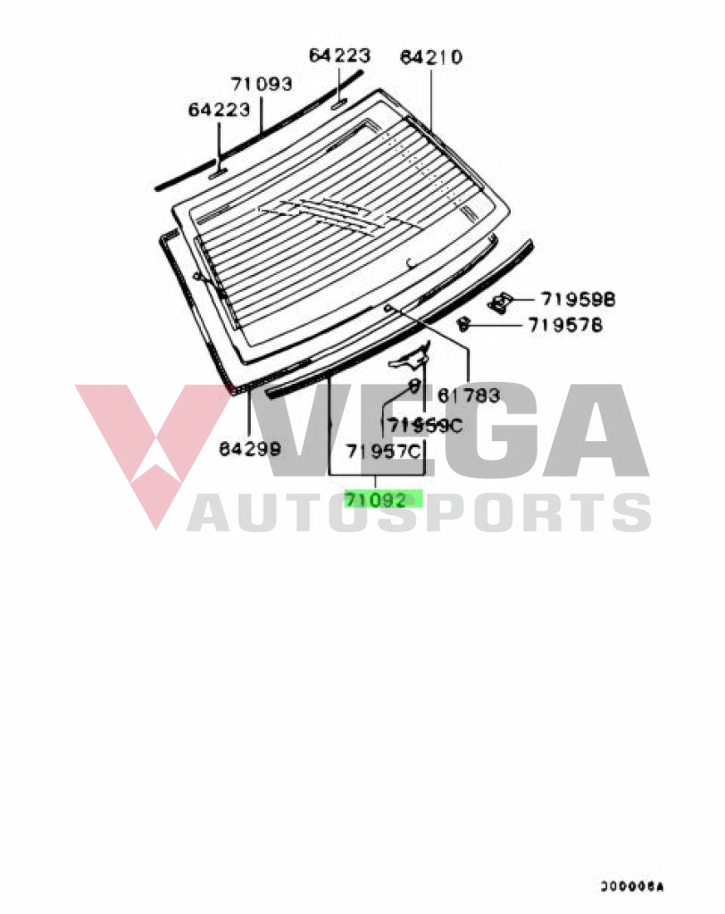 Lower Rear Window Moulding To Suit Mitsubishi Lancer Evolution 7 / 8 9 Ct9A Mr520295 Body Mouldings
