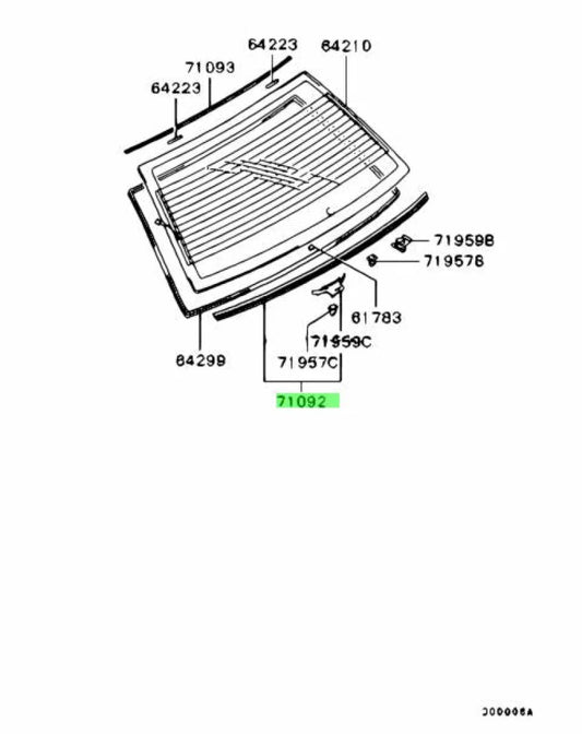 Lower Rear Window Moulding To Suit Mitsubishi Lancer Evolution 7 / 8 9 Ct9A Mr520295 Body Mouldings