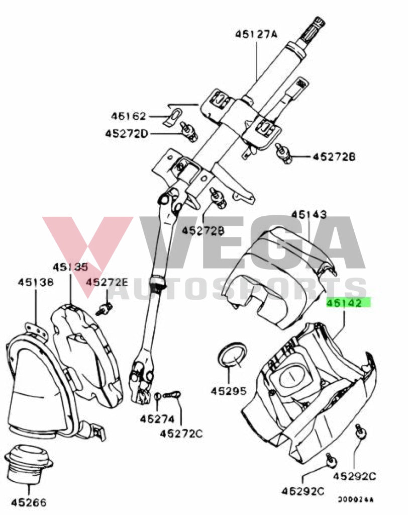 Lower Steering Column Cover To Suit Mitsubishi Lancer Evolution 7 / 8 9 Mr590394 Interior