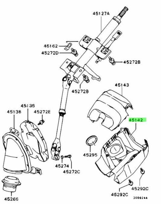 Lower Steering Column Cover To Suit Mitsubishi Lancer Evolution 7 / 8 9 Mr590394 Interior