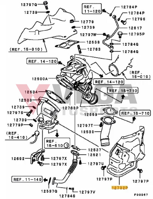 Lower Turbo Heat Shield to suit Mitsubishi Lancer Evolution 4-8 MR597276 Engine
