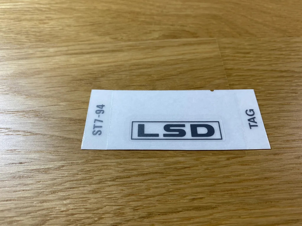 'LSD' Rear Decal Sticker to suit Honda Integra DC2 - Vega Autosports