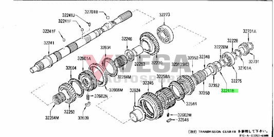 Main Shaft Nut M27X1.0 To Suit Datsun Nissan 720 200Sx 240Sx 280Zx 300Zx Fs5W71B Fs5W71C 32354-E9803