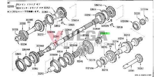 Main Shaft Nut M30 X 1.0 Lh Thread To Suit Datsun & Nissan 4-Speed F4W71B F4W71C 32354-E9001 Gearbox