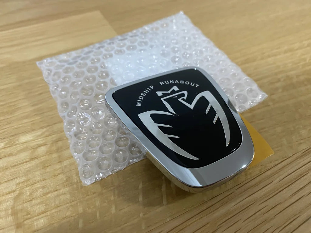 "Midship Runabout" Black Front Emblem to suit Toyota MR2 Spyder 1999-2007 - Vega Autosports