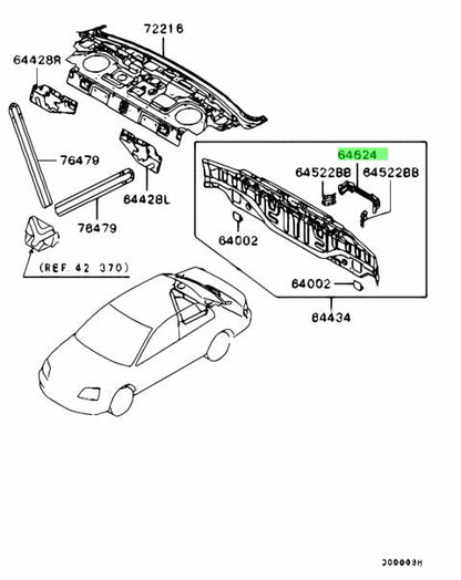 Rear Beaver Panel License Plate Bracket To Suit Mitsubishi Lancer Evolution 7 / 8 9 Ct9A Mr548868