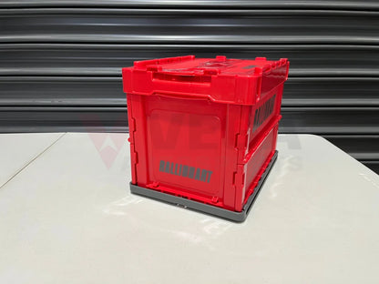 Mitsubishi Ralliart 20L Folding Container Crate - Red/Grey Merchanandise