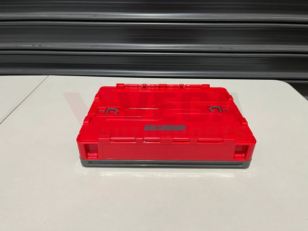 Mitsubishi Ralliart 20L Folding Container Crate - Red/Grey Merchanandise