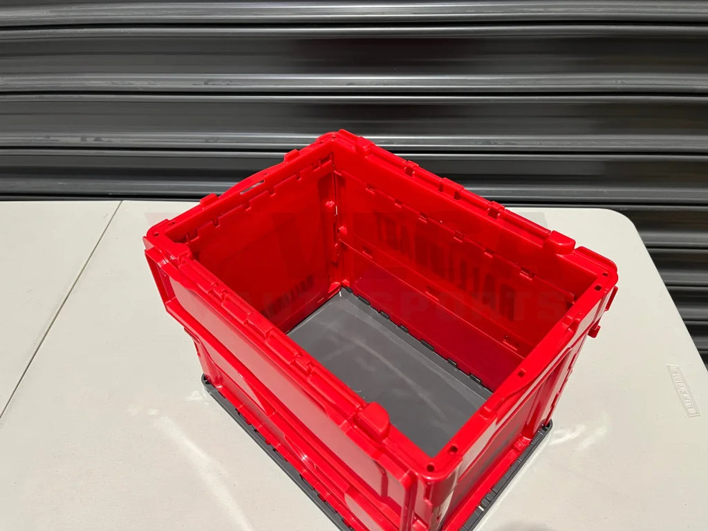 Mitsubishi Ralliart 20L Folding Container Crate - Red/Grey Merchanandise