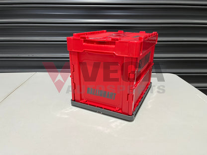 Mitsubishi Ralliart 20L Folding Container Crate - Red/Grey Merchanandise