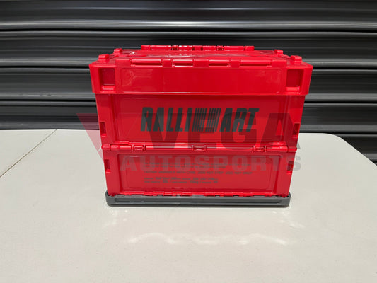 Mitsubishi Ralliart 20L Folding Container Crate - Red/Grey Merchanandise