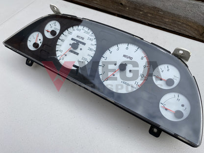 Nismo 320Km/h White Face Cluster And Din Gauge To Suit Nissan Skyline R32 Gtr - Late Model