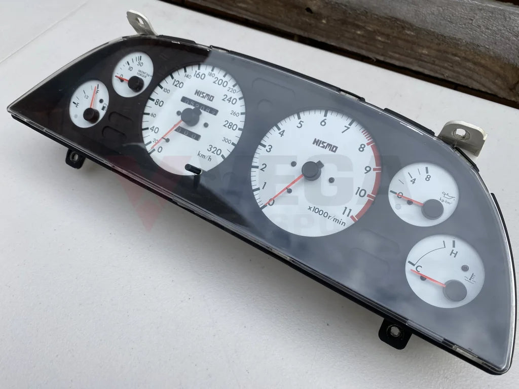 Nismo 320Km/h White Face Cluster And Din Gauge To Suit Nissan Skyline R32 Gtr - Late Model