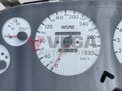 Nismo 320Km/h White Face Cluster And Din Gauge To Suit Nissan Skyline R32 Gtr - Late Model