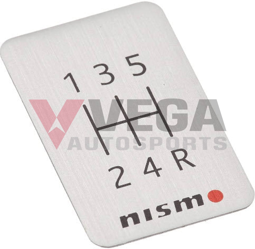 Nismo Aluminium Shift Decal - 5 Speed 96935-Rn000 Genuine Nissan Merchandise