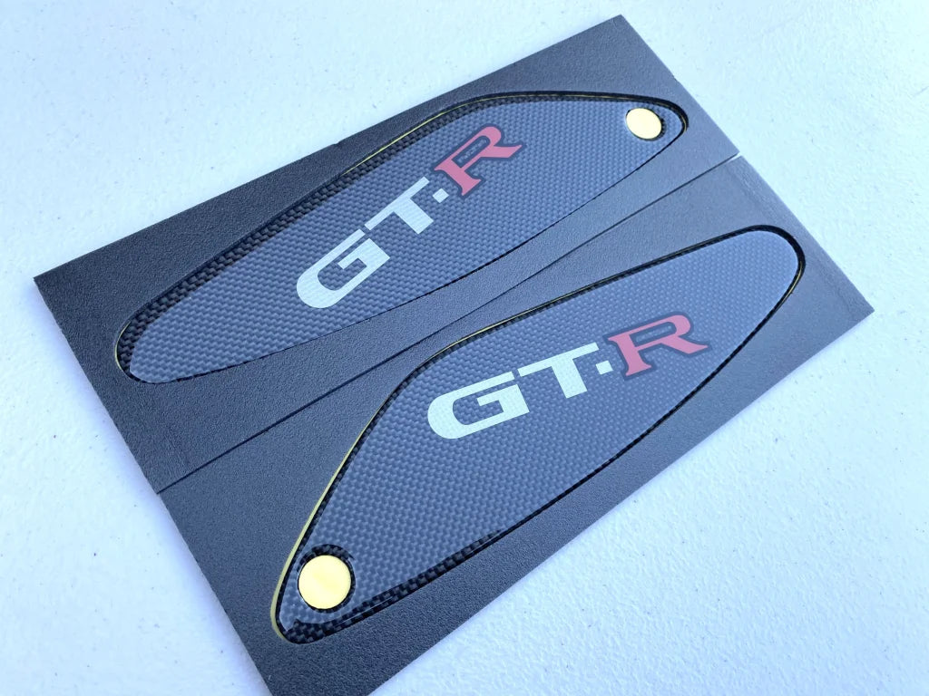 Nismo Carbon Fibre Rear Wing End Plate Ornaments to suit Nissan Skyline R33 GTR - Vega Autosports