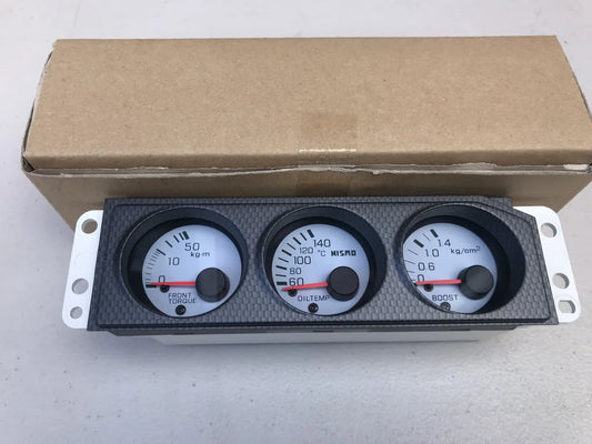 Nismo S-Tune Sub Meter - White - to suit Nissan Skyline R33 GTR - Discontinued - Vega Autosports
