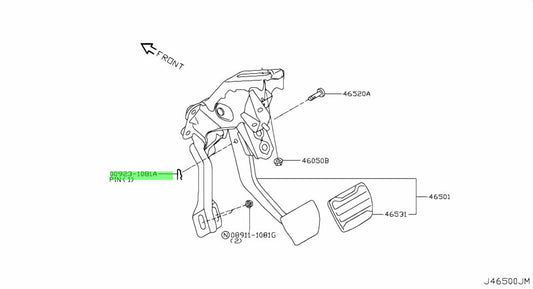 Clutch And Brake Pedal Pin Retaining Clip to suit Nissan Skyline Silvia R32 R33 R34 00923-1081A