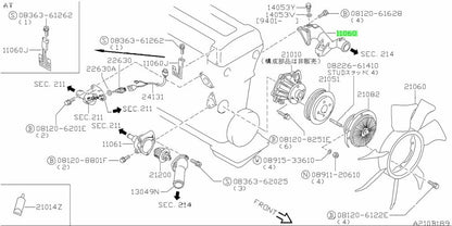 Upper Water Neck Outlet To Suit Nissan Silvia S13 Sr20De/t Cooling