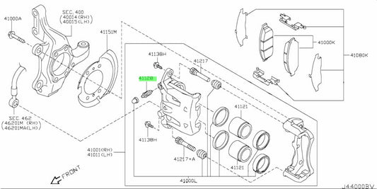 Rear Caliper Bleeder Screw to suit Nissan Silvia S13 / 180SX, S14, S15 41128-AW70A - Vega Autosports
