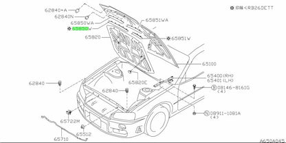 Radiator Support To Bonnet Seal Suit Nissan Skyline R34 Gtr Exterior