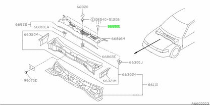 Front Cowl Centre Clip to suit Nissan Skyline R33 Models 66820-88E00 - Vega Autosports