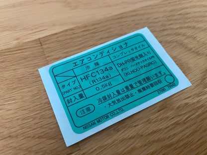 Nissan A/c Air Conditioning Decal To Suit Skyline R34 Gtr 11.2001-8.2002 Emblems Badges And Decals
