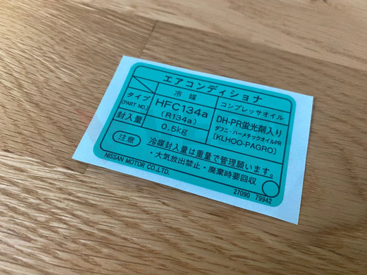Nissan A/c Air Conditioning Decal To Suit Skyline R34 Gtr 11.2001-8.2002 Emblems Badges And Decals