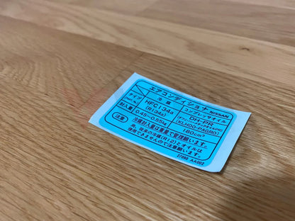 Nissan A/c Air Conditioning Decal To Suit Skyline R34 Gtr / Gtt Pre 11.2001 Emblems Badges And