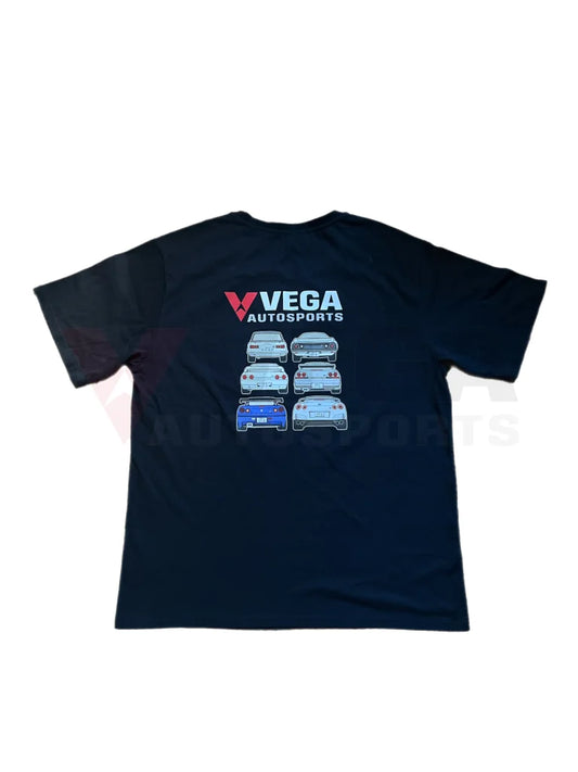 Nissan Skyline Generations - Vega Autosport T Shirt (Black) Merchanandise