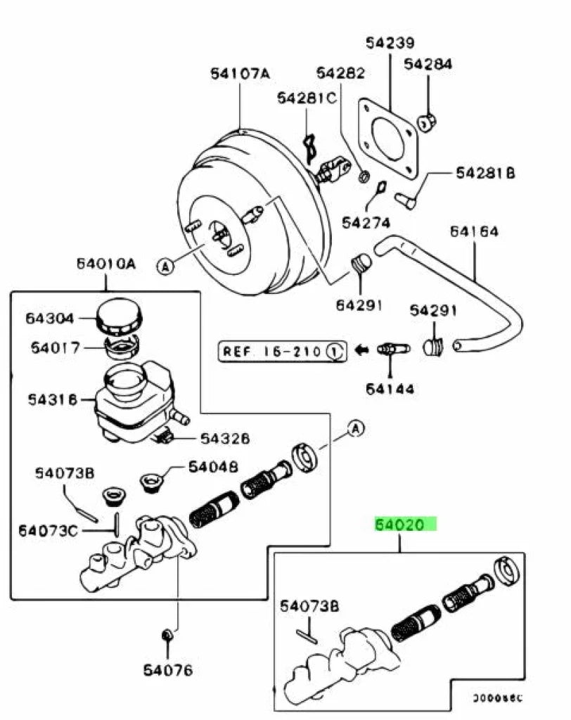 Oem Brake Master Cylinder Rebuild Kit To Suit Mitsubishi Lancer Evolution 8 / 9 Mr569906 Brakes