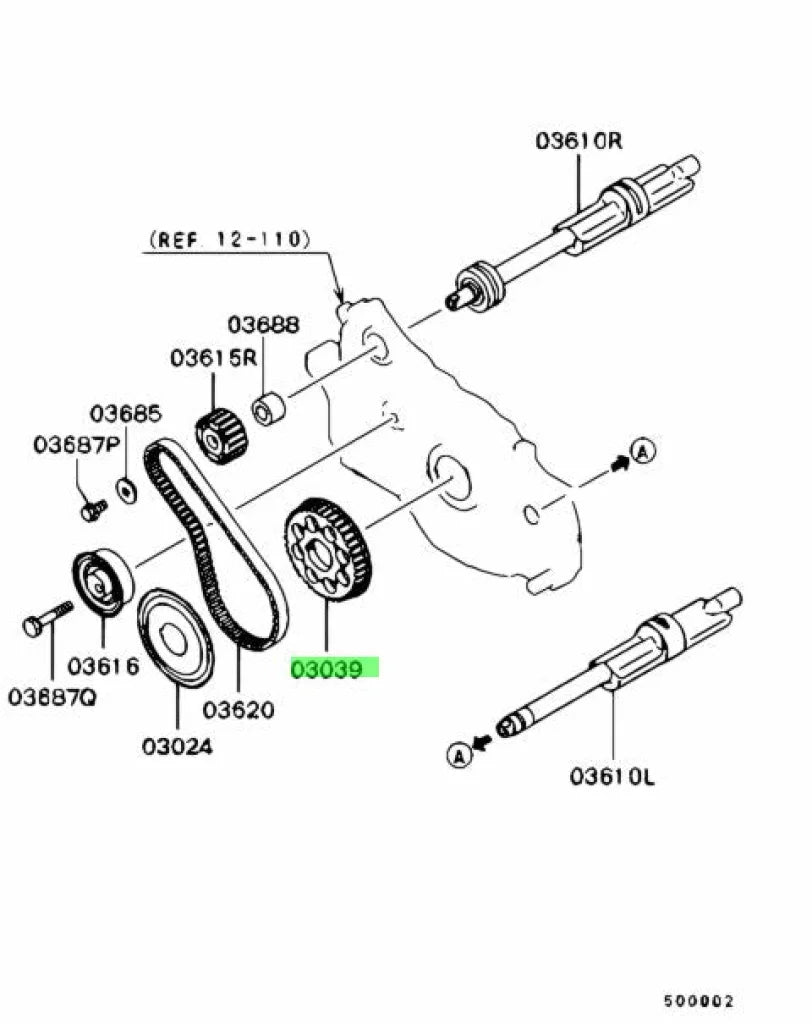 Oem Crankshaft / Balancer Shaft Sprocket To Mitsubishi Lancer Evolution 4 - 9 Md187277 Engine