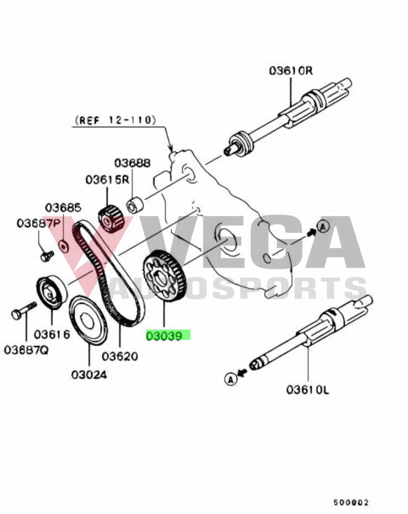 Oem Crankshaft / Balancer Shaft Sprocket To Mitsubishi Lancer Evolution 4 - 9 Md187277 Engine