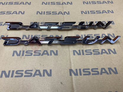 OEM 'Datsun' Front Fender Emblem Set to suit Datsun 510 1968-1973 - Vega Autosports