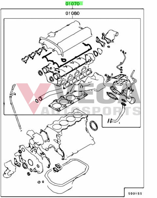 Oem Engine Gasket Kit To Suit Mitsubishi Lancer Evolution 4 - 7 Md976577