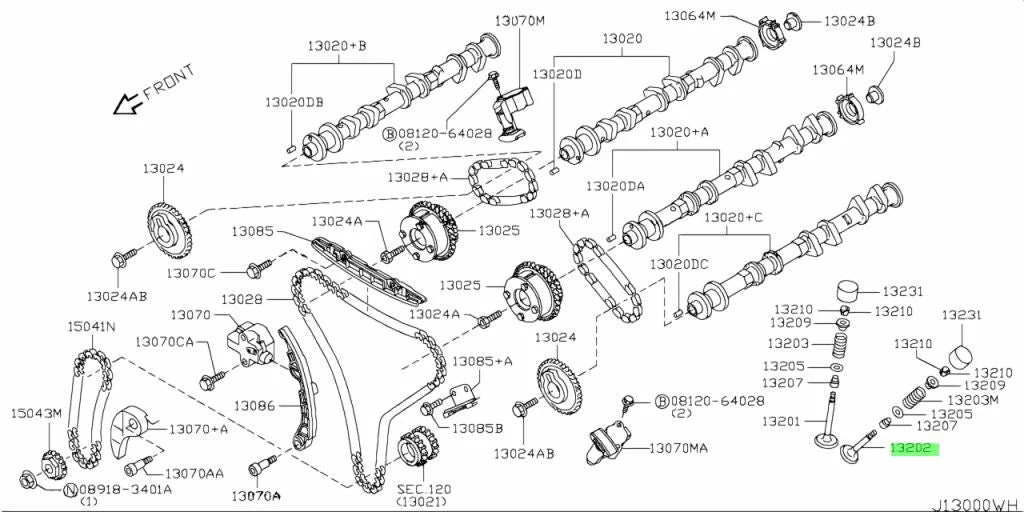 Oem Exhaust Valve (Vr38Dett) To Suit Nissan R35 Gtr 12.2007~2012 13202-Jf00A Engine