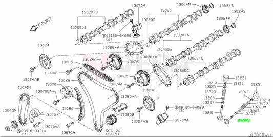 Oem Exhaust Valve (Vr38Dett) To Suit Nissan R35 Gtr 2012~Onwards 13202-Jf01D Engine