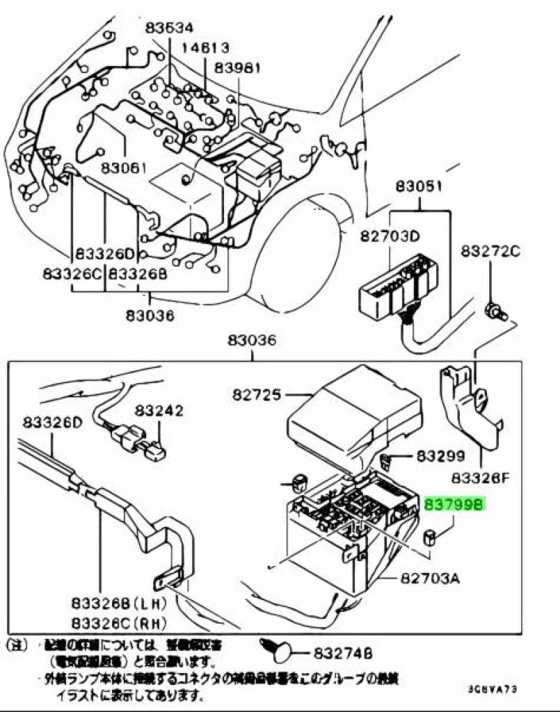 Oem Fusible Link 20A Blue To Suit Mitsubishi Lancer Evolution 4 - 6 Mu840030 Electrical