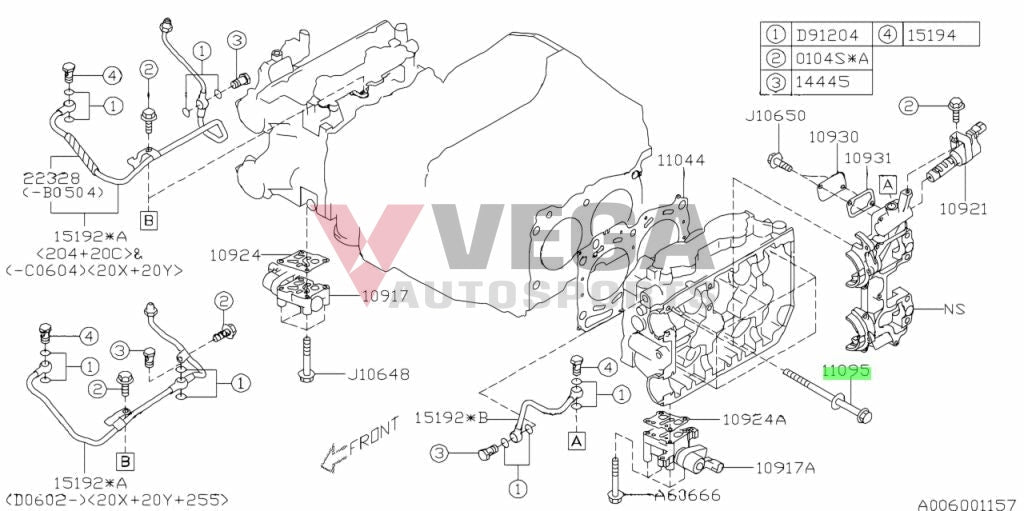 Oem Headstud Set (12-Piece) To Suit Subaru Impreza Dohc 11095Aa042 Engine