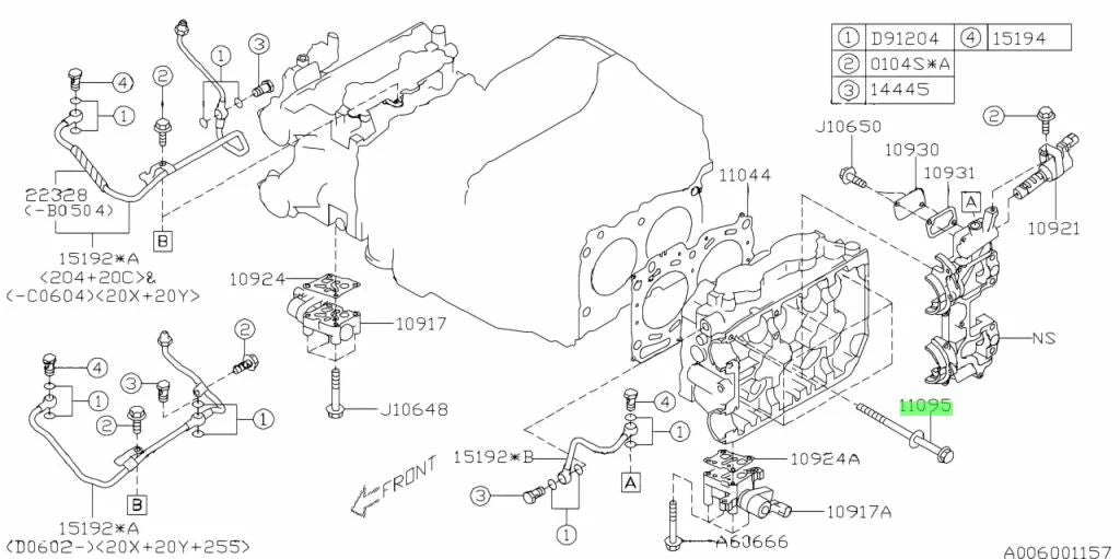 Oem Headstud Set (12-Piece) To Suit Subaru Impreza Dohc 11095Aa042 Engine