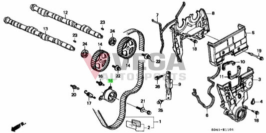 Oem Honda B Series Timing Belt Tensioner 14510-P30-003 Engine