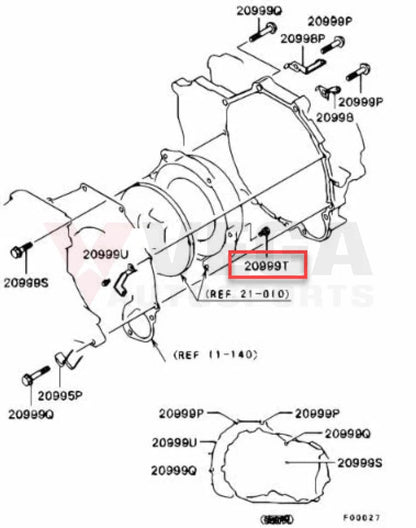 Oem Pressure Plate To Flywheel Bolt M8X16 Suit Mitsubishi Lancer Evolution 1 - 9 Mf241251 Gearbox