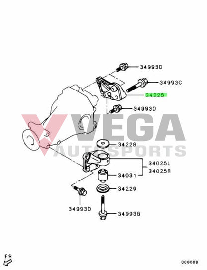 OEM Rear Diff Support Bracket to suit Mitsubishi Evolution 10 3517A020 Differential
