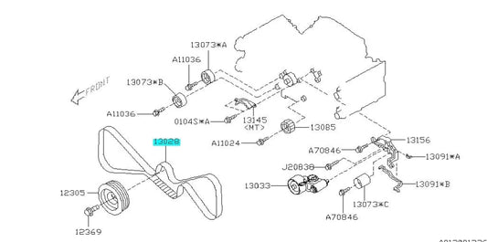 Oem Timing Belt To Suit Subaru Impreza Wrx/Sti 06-11 Forester 07-12 Legacy 03-2014 Ej207 -