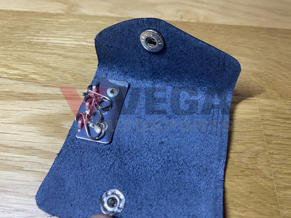 Oem Toyota Vintage Key Case Cover Holder Black Leather Interior