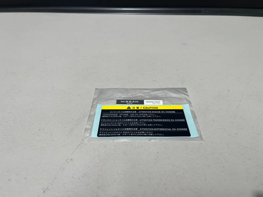 Oil Caution Label To Suit Nissan R35 Gtr 99053-Jw90A Emblems Badges And Decals